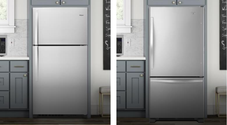 Top- and bottom-freezer refrigerators