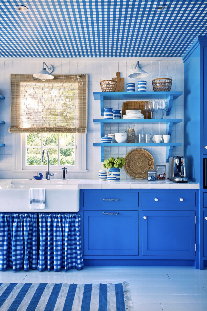 blue kitchen